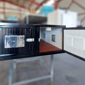 σκυλοκούτι - κουτί μεταφοράς σκύλου - απο πάνελ πολυουρεθανης διαστάσεων 1.00x1.20x0.46m σε μαύρο χρώμα